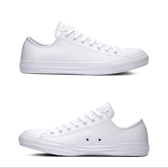 Converse Womens Chuck Taylor All Star Leather Mono Trainer | White size 6 - Picture 3 of 12